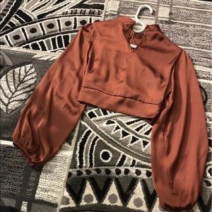 🚫[SOLD]🚫 Satin Cropped Zara Top